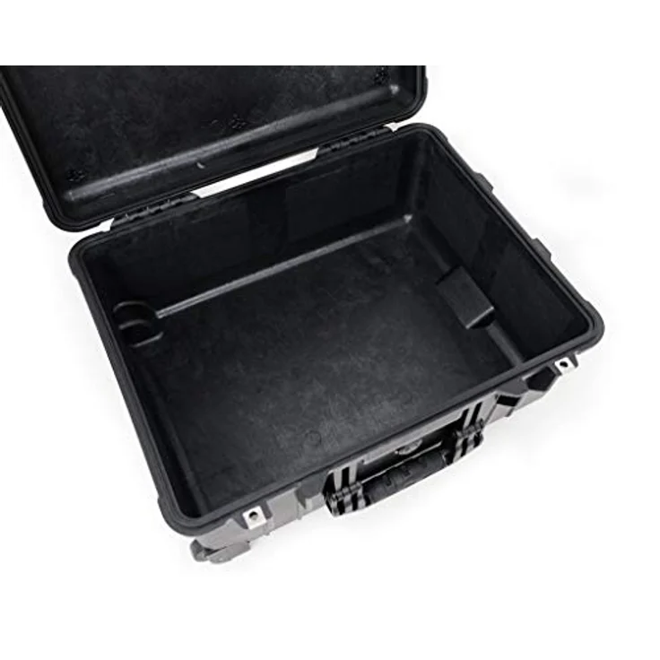 PELI 1560 Langer Schutzkoffer mit Rollen, IP67 Wasser- und Staubdicht, 44L Volumen, Hergestellt in Deutschland, Ohne Schaum, Schwarz – Bild 7