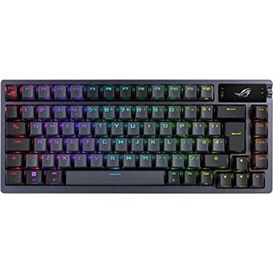 Bild für ASUS ROG Azoth RGB Gaming-Tastatur (dt. Layout, 75% Tastaturformfaktor, mechanische ROG NX-Switches, OLED-Display, mit Bluetooth® oder 2,4-GHz-RF Wireless, USB, Windows & MacOS-Modus, schwarz)