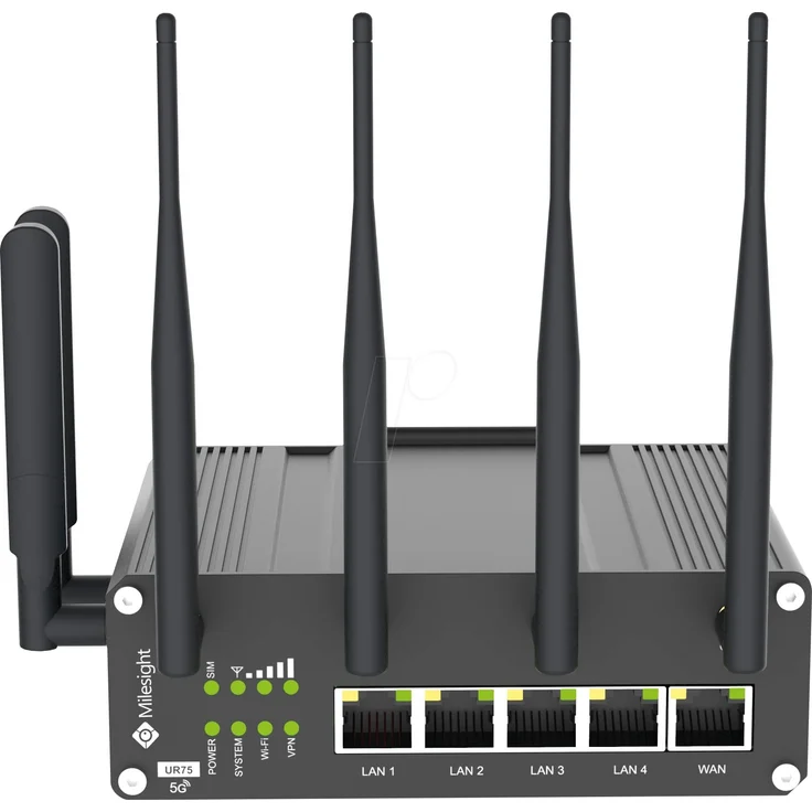 Milesight IoT Ind. Cellular Router UR75, 5G GPS Wi-Fi Router (UR75-500GL-G-W)