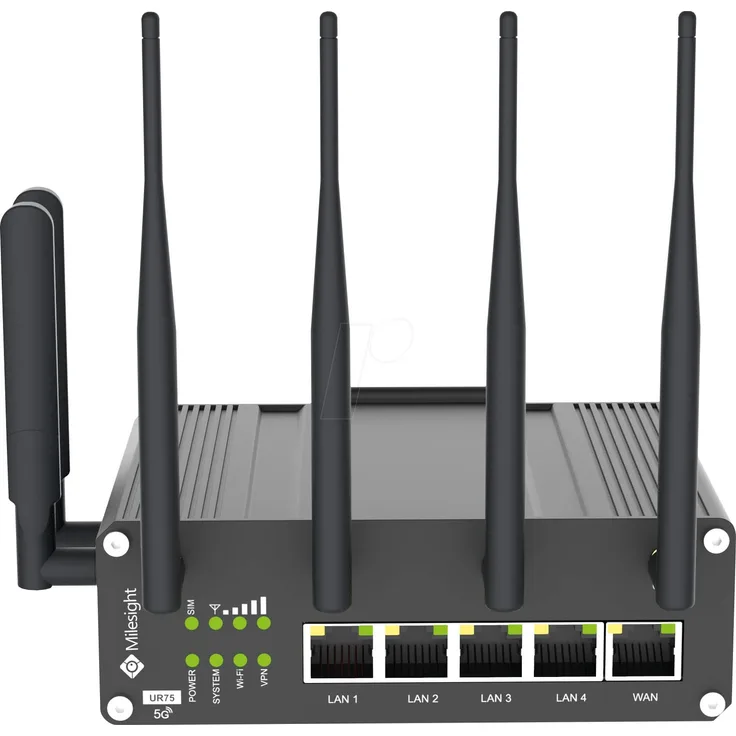 Milesight IoT Ind. Cellular Router UR75, 5G GPS Wi-Fi Router (UR75-500GL-G-W)