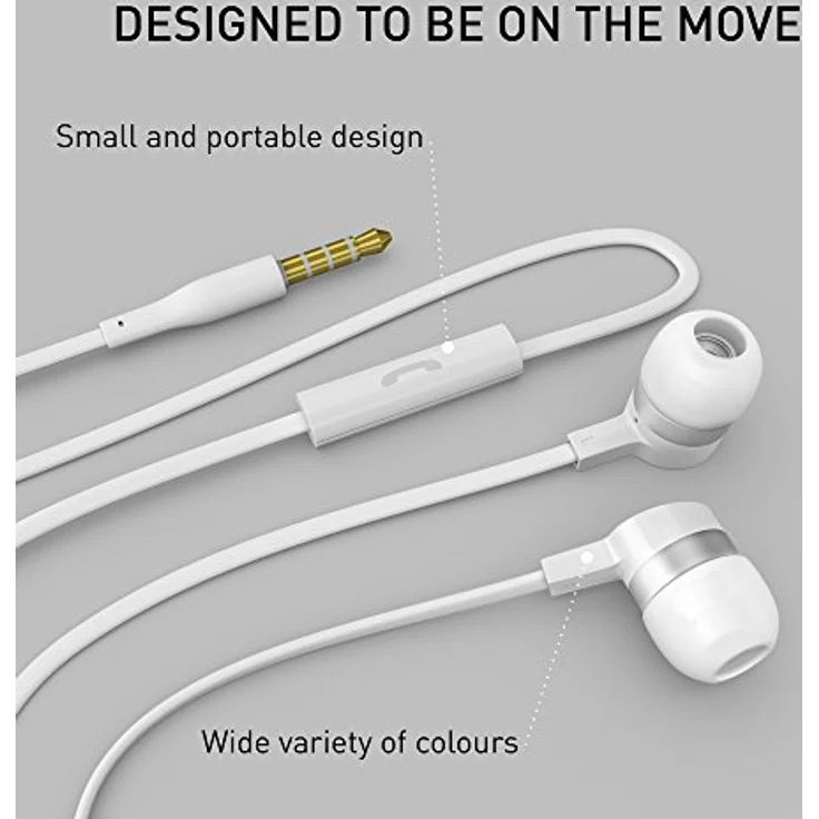 KitSound Mini In-Ear Kopfhörer mit In-Line Mikrofon Kompatibel mit Apple iPhone, iPod, iPad, BlackBerry, HTC, Nokia und Samsung Geräten - Weiß – Bild 6