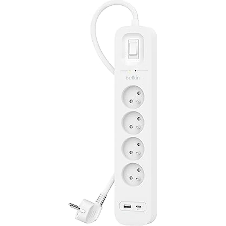 Belkin, Steckdosenleiste, Surge Protection with USB C 4 Outlet (4 x, USB A, 2 m) – Bild 2
