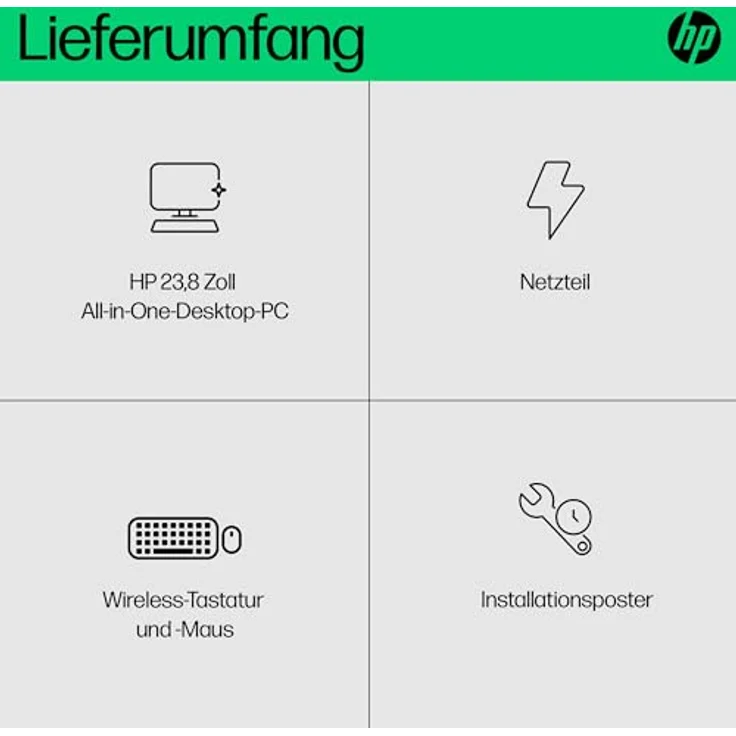 HP All-in-One PC | 23,8" FHD-Display | Intel Core i5-1335U | 8 GB DDR4 RAM | 512 GB SSD | Intel Iris Xe-Grafikkarte | Windows 11 Home | Weiß – Bild 4