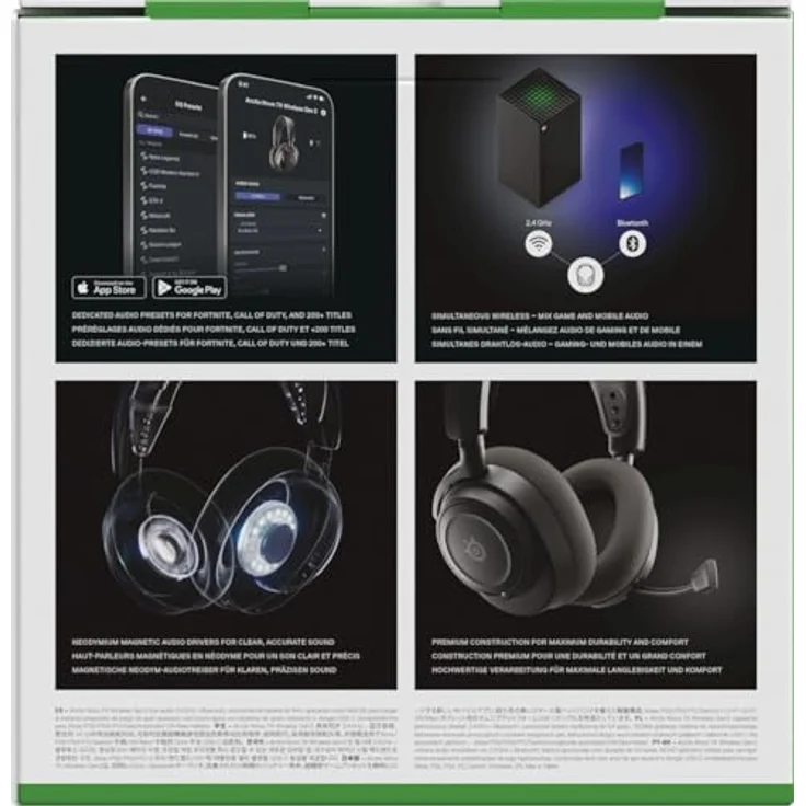 SteelSeries Arctis Nova 7X Gen 2, Kabelloses Gaming Headset mit 40-mm-Treibern, Rauschunterdrückung, Schwarz – Bild 18