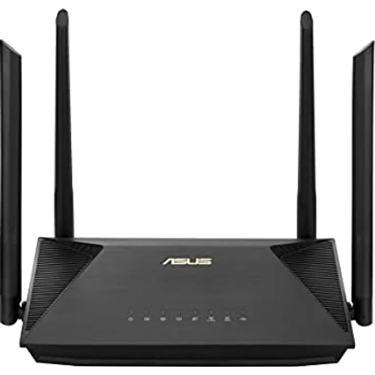 ASUS RT-AX52, Dual-Band W/L Router WiFi 6 AX1800 mit 4 Antennen, Schwarz