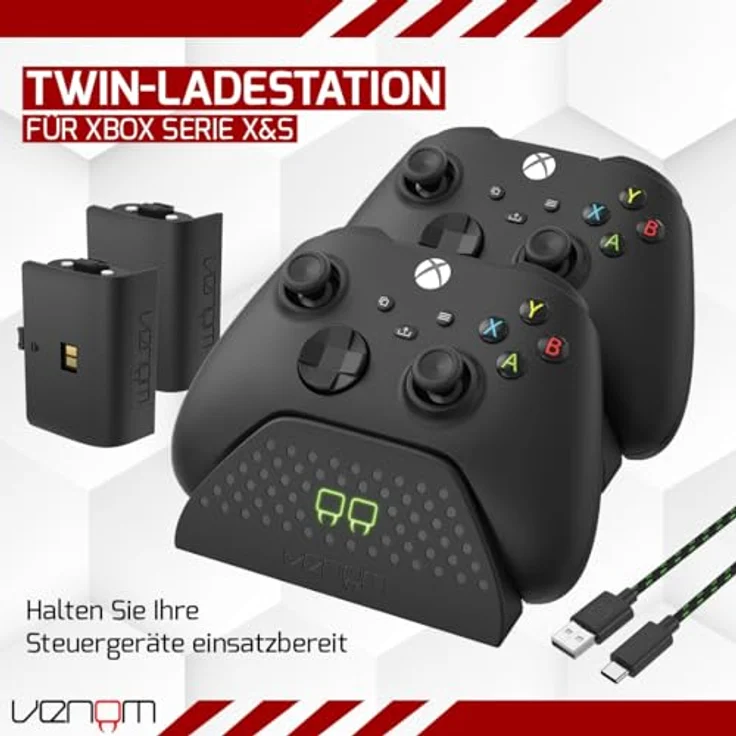 VENOM Xbox Series X Dual Docking Station + 2 Batterien – Bild 2