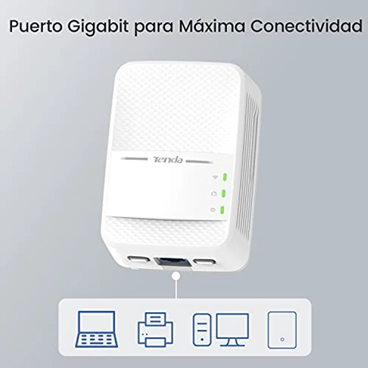 Tenda PH10 - AV1000 AC750 WLAN Gigabit Powerline Adapter (1000 Mbit-s, Gigabit Ports, Ideal für 4k-Videostreaming, Energiesparend, Plug & Play, Homeplug AV, 2er-Set) – Bild 5