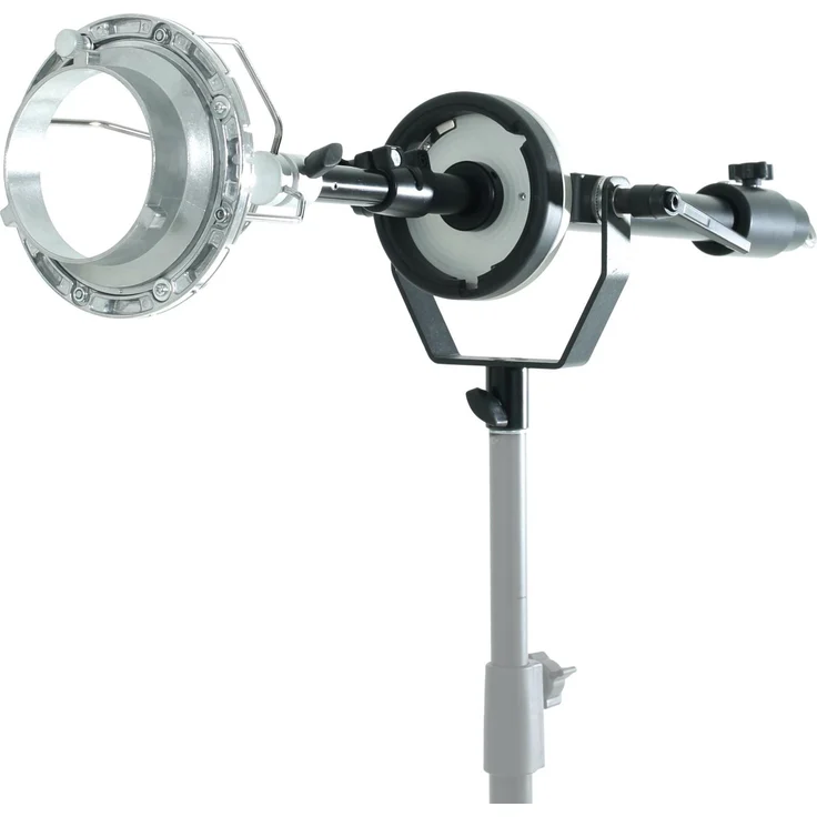 Caruba Zoom Bounce System mit Bowens Halterung, Blitzgerät für Bowens Mount kompatibel, inkl. Sandsack und Joch