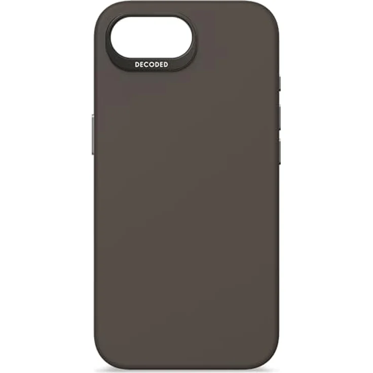 Decoded Silikon Hülle für iPhone 16e, Premium Soft-Touch, MagSafe-kompatibel, antibakterielle Beschichtung, anthrazit – Bild 1