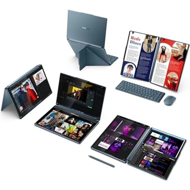 LENOVO Yoga Book 9 14IAH10, 14 Zoll Hybrid Laptop mit Intel® Core™ Ultra 285H, 32 GB RAM, 1 TB SSD, Touchscreen, Türkis – Bild 18