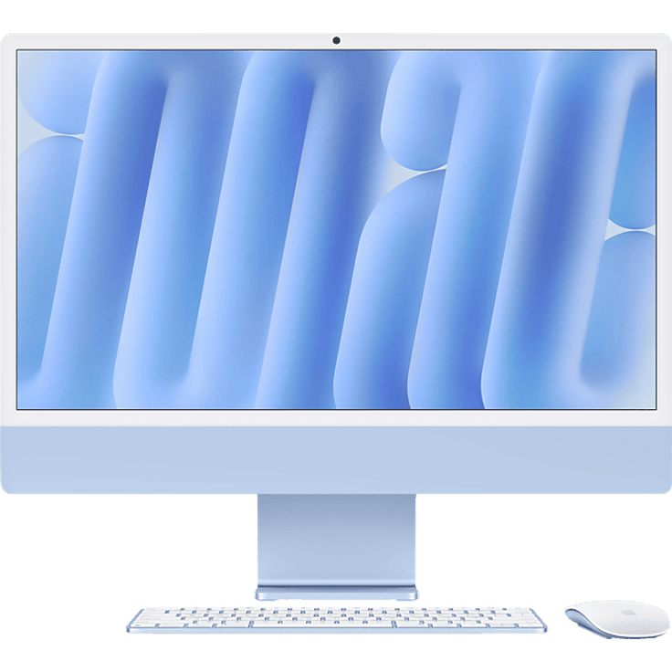 Apple iMac 24" (2024), MWUF3D/A, Apple M4 8-Core GPU, 16 GB RAM, 256 SSD, Blau