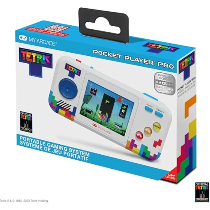 dreamGEAR Tetris Pocket Player Pro, tragbare Spielkonsole mit 2,75 Zoll hochauflösendem Farbdisplay und ergonomischem Design, betrieben über 4 AA-Batterien oder USB-C – Bild 1