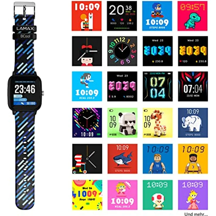 Lamax BCool (36.50 mm, Kunststoff) Sportuhr + Smartwatch, Schwarz – Bild 5