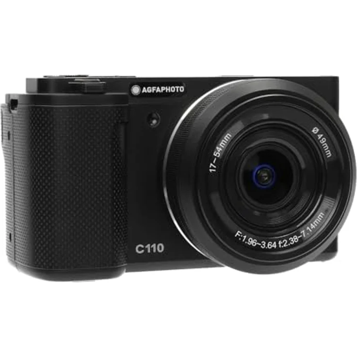 AgfaPhoto Realishot C110 Kompakte Digitalkamera mit 2,8 Zoll beweglichem Display, CMOS-Sensor und Bildstabilisierung – Schwarz – Bild 1