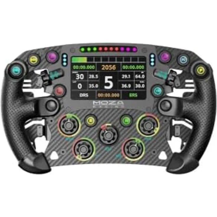 Moza Racing FSR2 Highend Formel-Lenkrad (28 cm), originalgetreuer Formel-1-Look, Aluminium und Carbon
