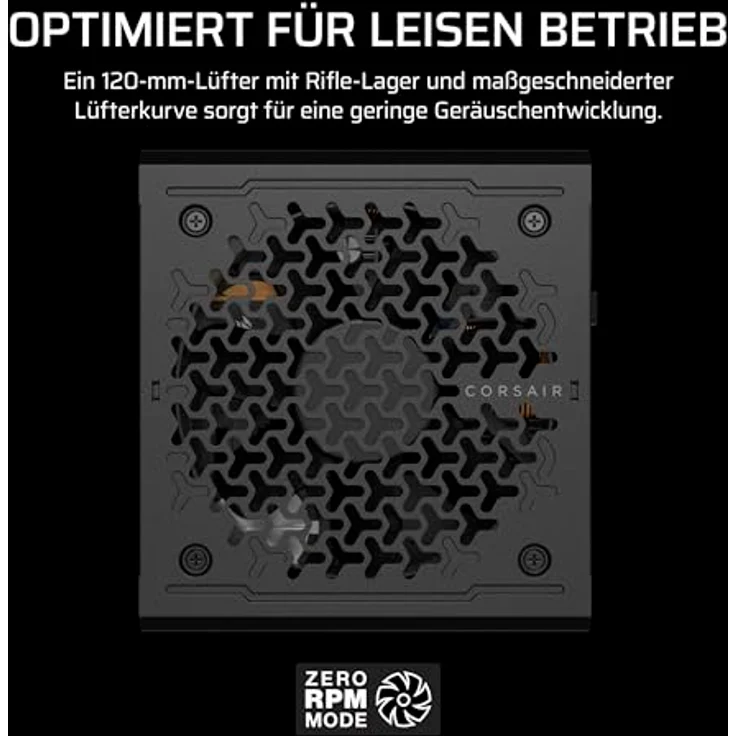 Corsair RM650e (2025) Fully Modular Low-Noise ATX Power Supply – Cybenetics Gold Efficiency, 105°C-Rated Capacitors, Modern Standby Mode (Black) – Bild 5