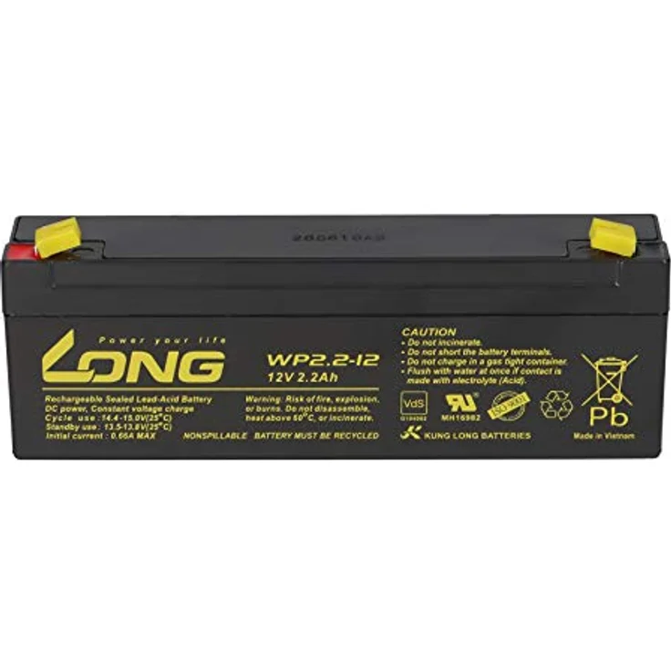 WSB AGM Blei Akku Batterie 12V 2,2Ah für USV, wartungsfrei mit Ladegerät BL 12-1 – Bild 4