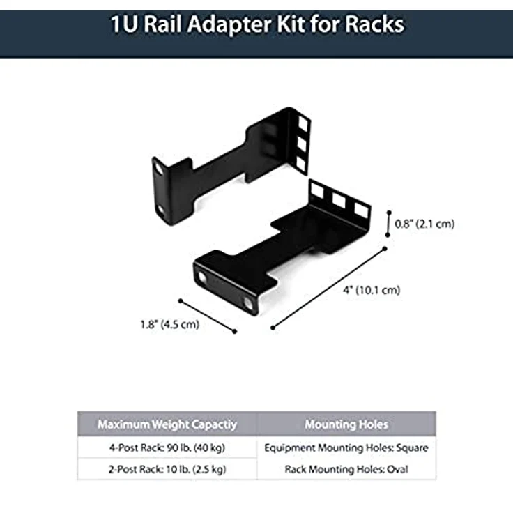 StarTech Schienentiefenadapter für Server-Racks, 1HE (RDA1U) – Bild 3