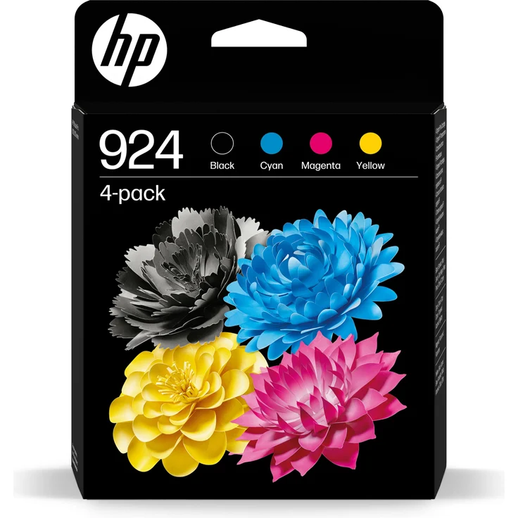 HP Druckerpatrone 924, 4er Set (Magenta, Cyan, Gelb, Schwarz) mit zuverlässiger Druckqualität – Bild 1