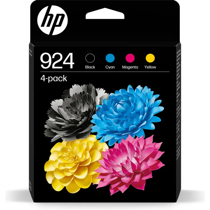 HP Druckerpatrone 924, 4er Set (Magenta, Cyan, Gelb, Schwarz) mit zuverlässiger Druckqualität