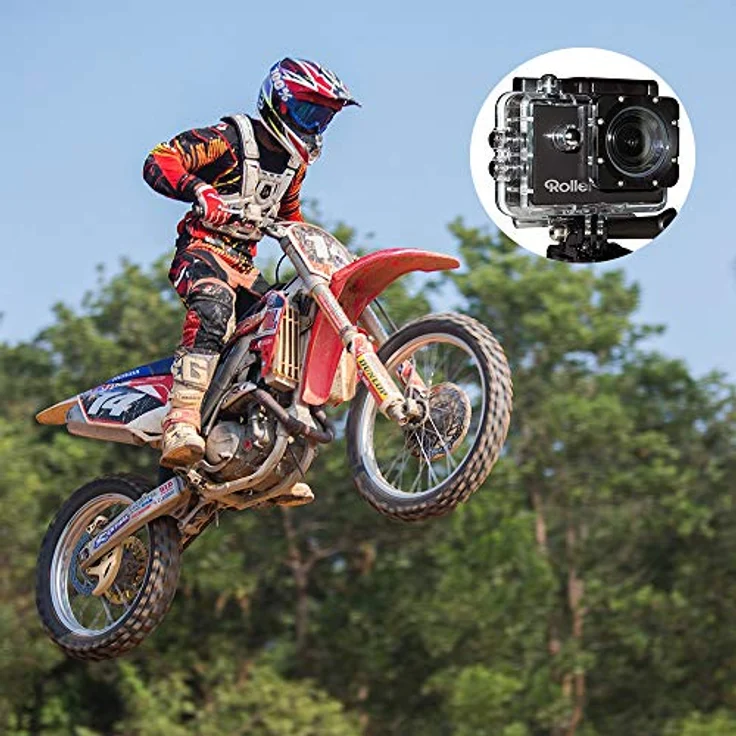 Rollei Actioncam 4S Plus - WiFi Action-Cam mit 4K Video-Auflösung, Wasserdichter Action Camcorder mit viel Zubehör – Bild 5