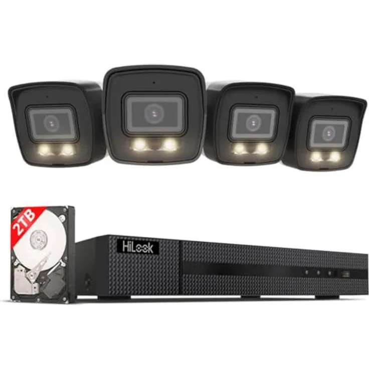 HILOOK HiLook IK28P-460B, 6 MP IP-Überwachungskamera mit intelligentem Erkennungssystem, wetterfest, PoE fähig, kabellose Installation