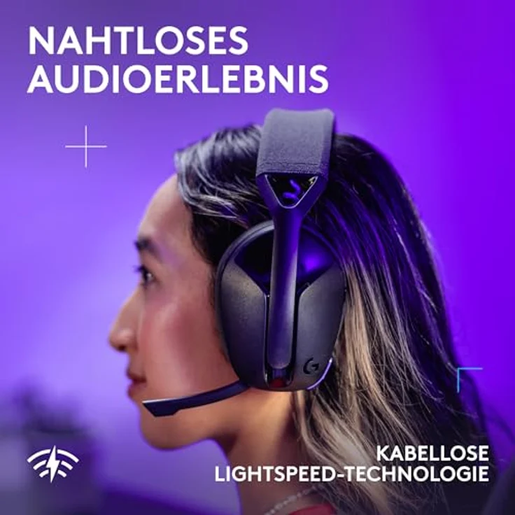 Logitech G321 Lightspeed Kabelloses Bluetooth-Gaming-Headset, 16-kHz-Mikrofon, über 20 Std. Akkulaufzeit, dynamischer Komfort, Schwarz – Bild 4