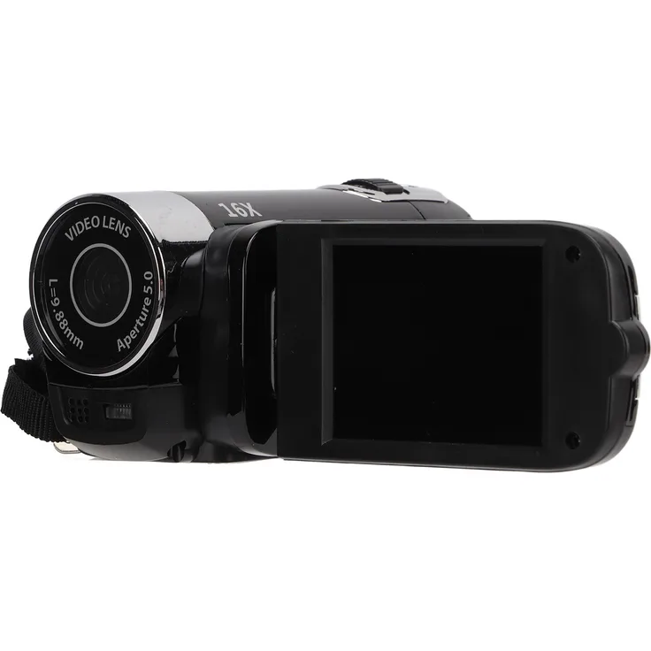 KKmoon Videokamera Camcorder Full HD, 270° drehbar, 2,7 Zoll LCD, 16X Zoom, mit USB und Blitzlicht