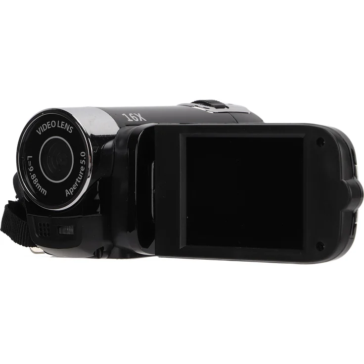 KKmoon Videokamera Camcorder Full HD, 270° drehbar, 2,7 Zoll LCD, 16X Zoom, mit USB und Blitzlicht