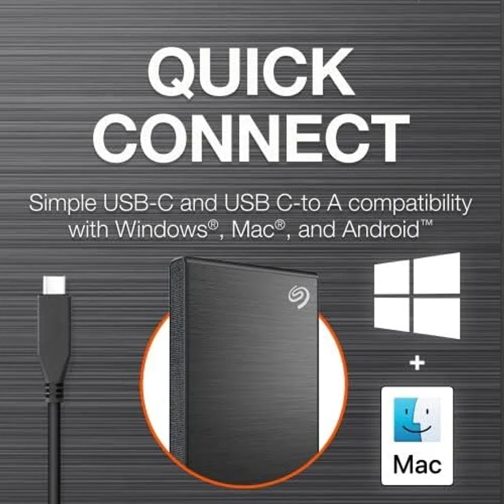 Seagate One Touch 5TB tragbare externe Festplatte, Hardwareverschlüsselung mit Kennwortzugriff, PC, Notebook & Mac, USB 3.0, Schwarz, inkl. 2 Jahre Rescue Service, Modellnr.: STKZ5000400 – Bild 5