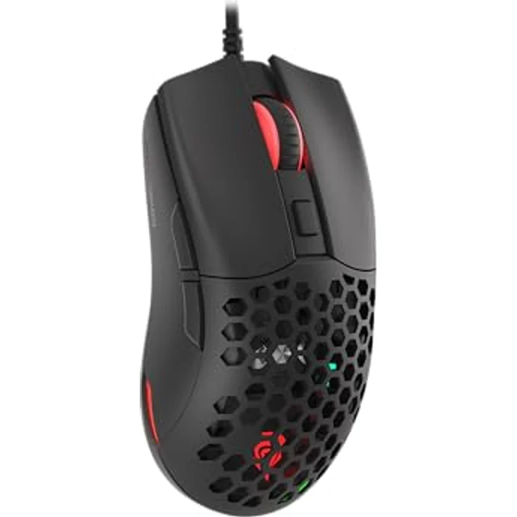 Genesis Gaming Maus KRYPTON 750 RGB kabelgebunden schwarz - Optischer Sensor mit 8000 DPI, RGB-Hintergrundbeleuchtung, 6 programmierbare Tasten – Bild 1