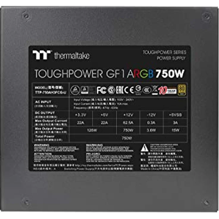 Thermaltake Toughpower GF1 ARGB 750W Gold - TT Premium Edition PC Netzeil, PS-TPD-0750F3FAGE-1 – Bild 7