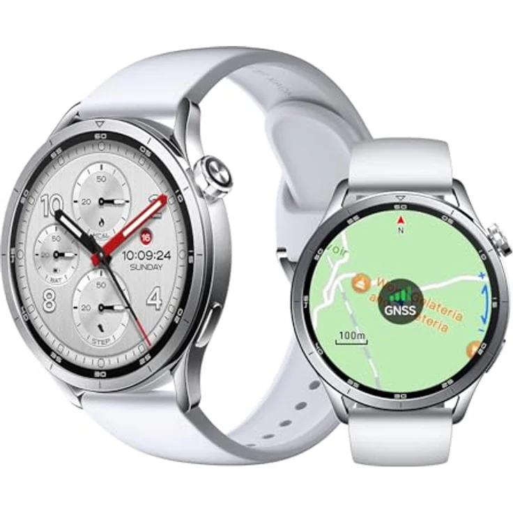 XIAOMI Watch S5 46 Smartwatch, Fluorkautschuk Armband, für Handgelenke 140-210 mm, Silver – Bild 1