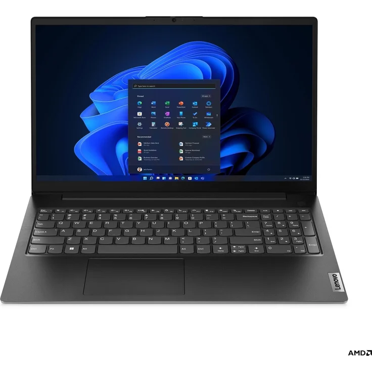 Lenovo V15 Gen 4, 15.6" FHD Notebook mit AMD Athlon Silver 7120U, 8 GB RAM, 256 GB SSD, Schwarz