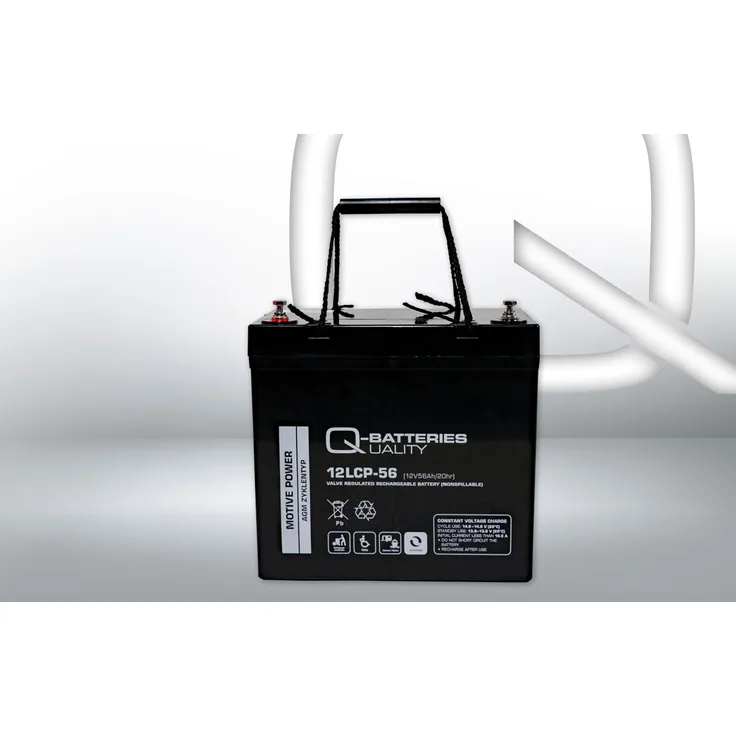 Quality Batteries 12LCP-56 / 12V - 56Ah AGM Deep Cycle VRLA Bleiakku, zyklenfest, wartungsfrei