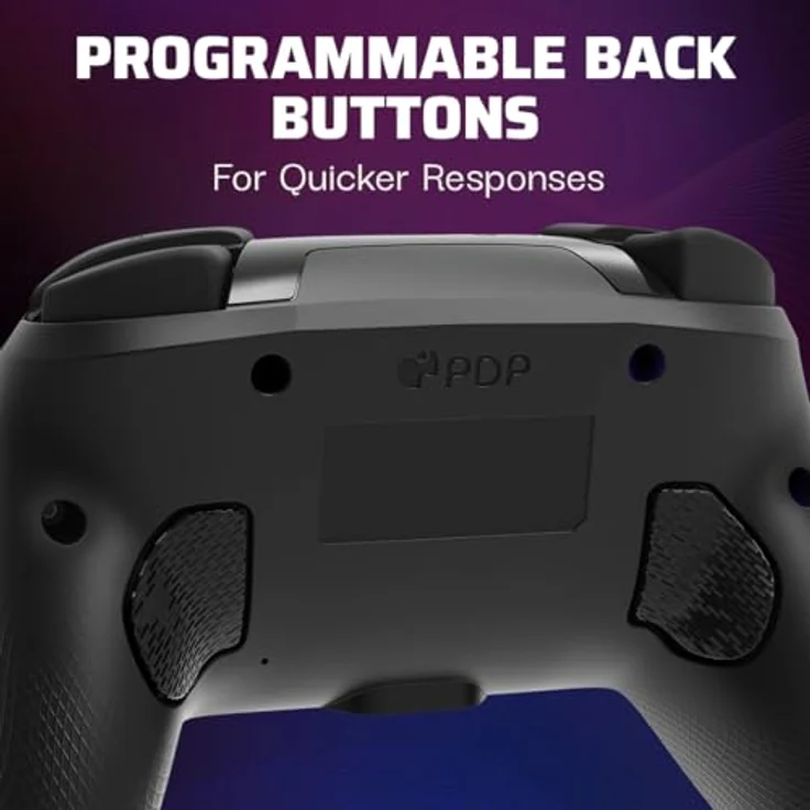 PDP Nintendo Switch Afterglow Wave Wireless Gamepad, Schwarz mit Acht RGB-Zonen und 40 Stunden Batterielaufzeit – Bild 4