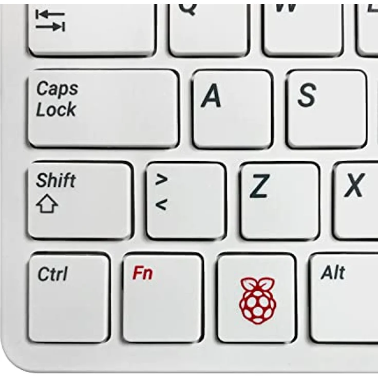 Raspberry Pi offizielle Tastatur, ES-Layout, inkl. 3 Port USB Hub, rot/weiß – Bild 3