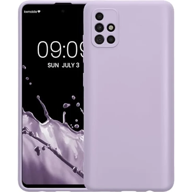 kwmobile Handyhülle für Samsung Galaxy A51 - weiches Silikon Case in Lavendel, flexibles TPU mit rutschfester und reißfester Schutzhülle, präzise Ausschnitte für Kamera und Anschlüsse – Bild 5