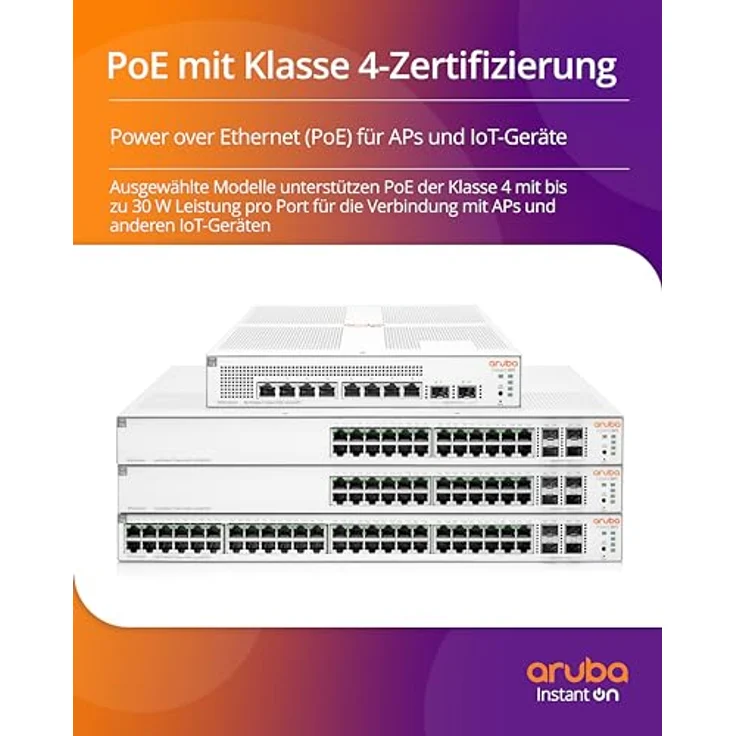 Aruba HPE Aruba IOn 1930 24G 4SFP+ 370W Sw (24 Ports), Netzwerk Switch, Weiss - Preisvergleich – Bild 6