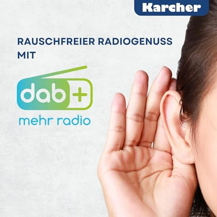 Karcher RA 2038D-S, Küchenradio mit UKW/DAB+ Radio, Bluetooth, Dual-Alarm Wecker, Countdown-Timer und integrierter Leuchte, Silber – Bild 4