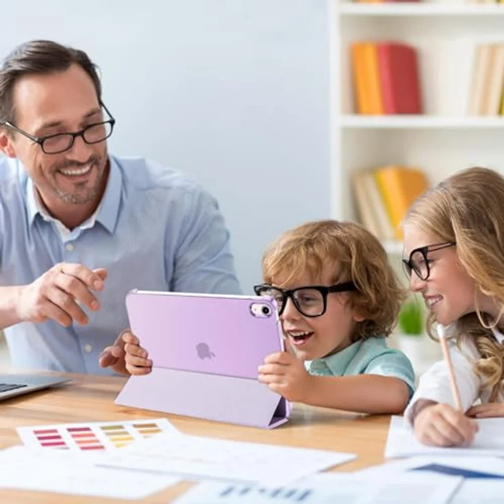 ProCase Hülle für iPad A16 11. Generation 2025 11"/ iPad 10. Generation 2022 10,9'' - Leichte, dünne Hard Schutzhülle mit Smart Cover und Auto Wake/Sleep Funktion - Violett – Bild 5