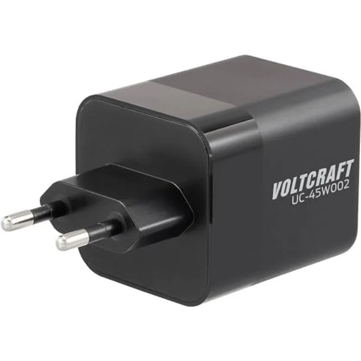 Voltcraft UC-45W002 USB Ladegerät, 45 W mit 1x USB-A und 2x USB-C®, schwarz, GaN, USB Power Delivery (USB-PD), Innenbereich – Bild 4