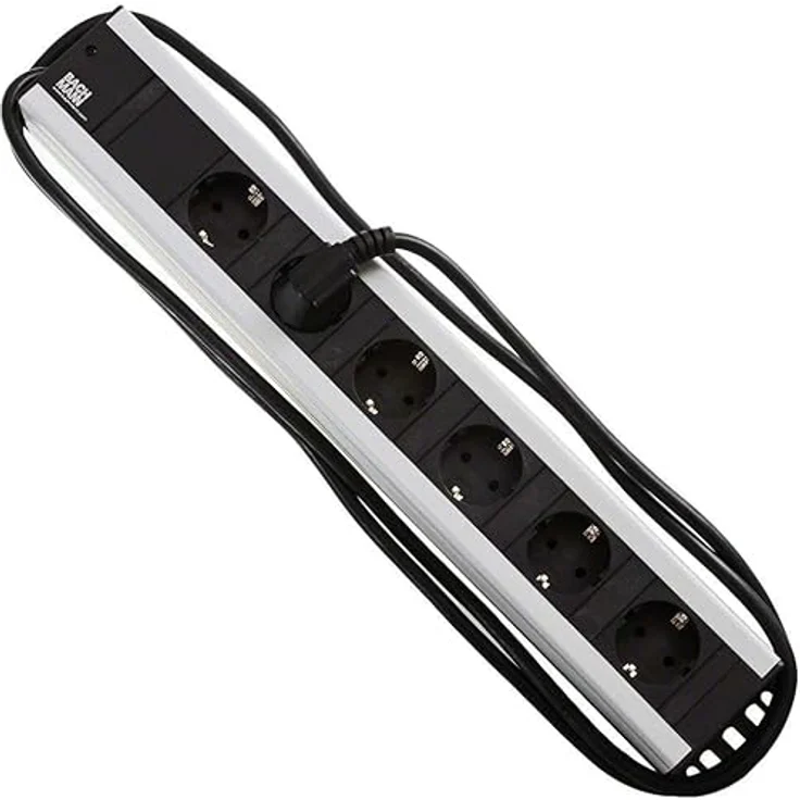 Bachmann 300.000 Handwerkerleiste 6-fach, Schwarz – Bild 4