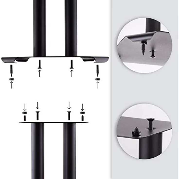 Duronic SPS1022 - 40 Twin Lautsprecherständer 40 cm schwarze Metall Basis / 40 cm Höhe / geeignet für Lautsprecher - Hi-Fi und Heimkinoanlagen. – Bild 4