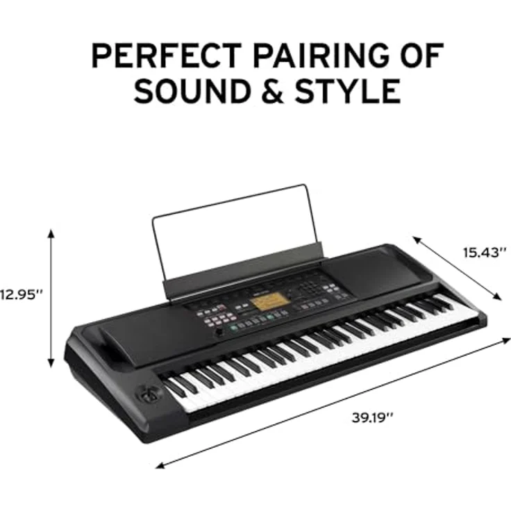 Korg EK-50, Home-Keyboard mit 702 Klängen, 280 Begleit-Styles, 61 leicht gewichteten Tasten und integriertem Effekt-Prozessor – Bild 4