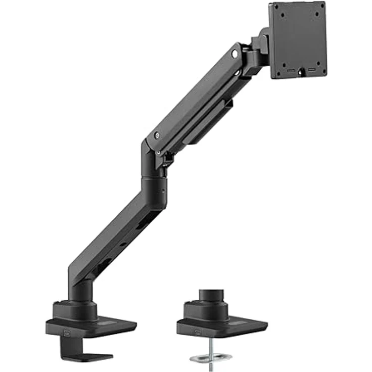 LogiLink Monitorhalterung für 17–49", mit Gasdruckfeder, geeignet für Flat & Curved Monitore, Aluminium – Bild 1