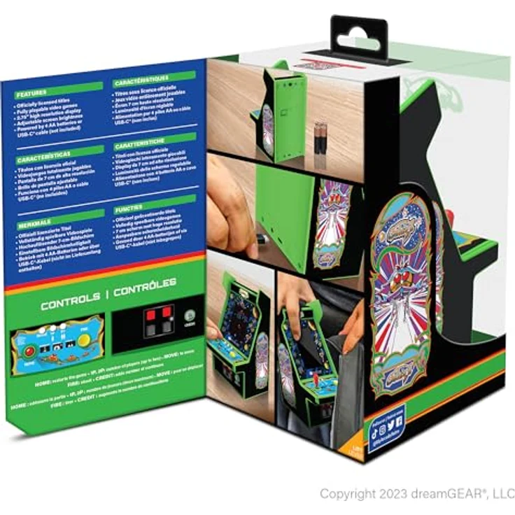 My Arcade GALAGA MICRO PLAYER PRO, Retro-Arcade-Automat 6.8 mit 2-in-1 GALAGA Shooter-Gameplay – Bild 8