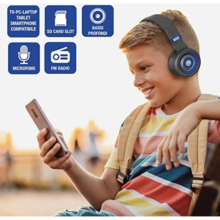 Techmade TM-046, Kabellose Over-Ear Kopfhörer mit Mikrofon, HiFi Stereo, zusammenklappbar, Micro SD Slot, FM Radio für iPhone/Android/PC – Bild 5
