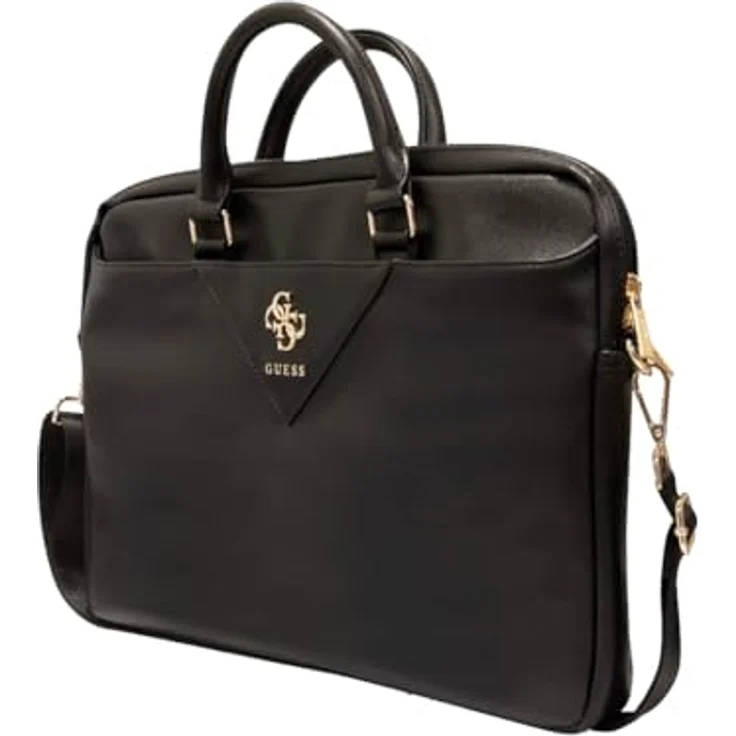 CG Mobile Guess Tasche GUCB15ZPGSTEGK, Laptoptasche aus Öko-Leder für 16" Laptops, Schwarz Triangle 4G, 4 Fächer – Bild 2