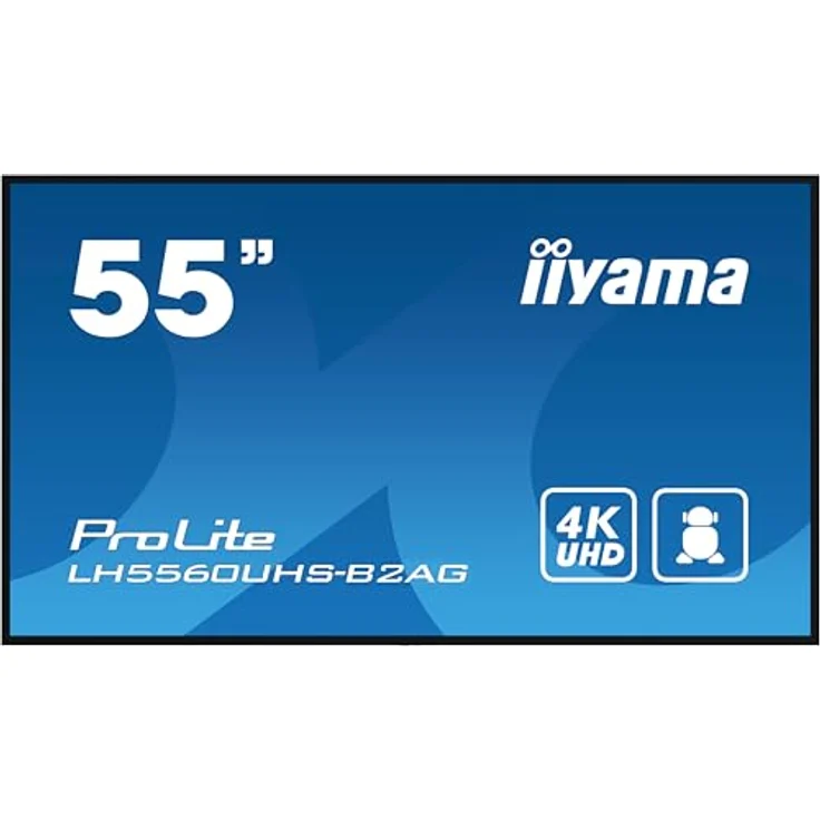 iiyama Prolite LH5560UHS-B2AG, 139cm 54.6" 4K UHD Digital Signage Display mit VA LED Panel, HDMI, USB2.0, Android 11, WiFi, 24/7 schwarz – Bild 2
